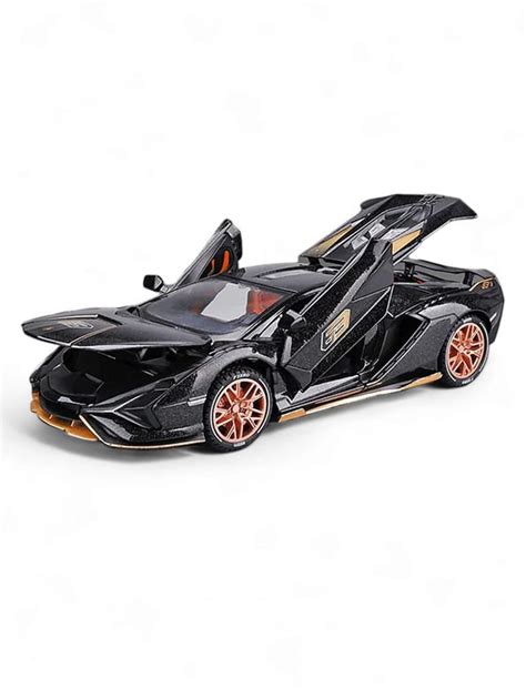 Lamborghini Sian 63 Metal Model Diecast Car - Black Scale 1:24 (MD-17 ...