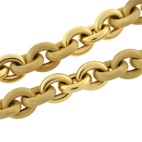 Large Gold Link Chain Necklace at 1stDibs