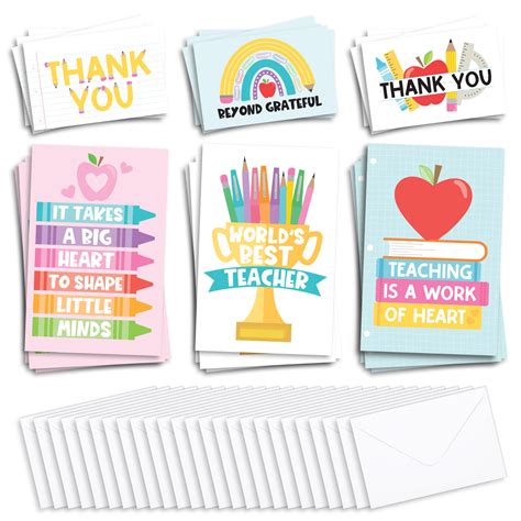 Snapklik.com : 24 Teacher Thank You Cards From Student - Teacher Gift ...