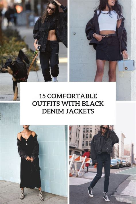 15 Comfortable Outfits With Black Denim Jackets - Styleoholic