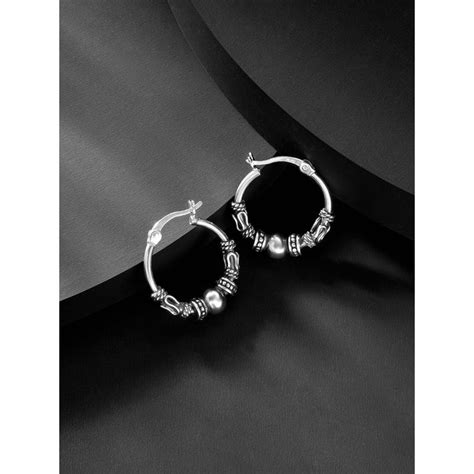 Buy Peora 925 Sterling Silver Anti Tarnish Small Bali Hoop Earrings ...