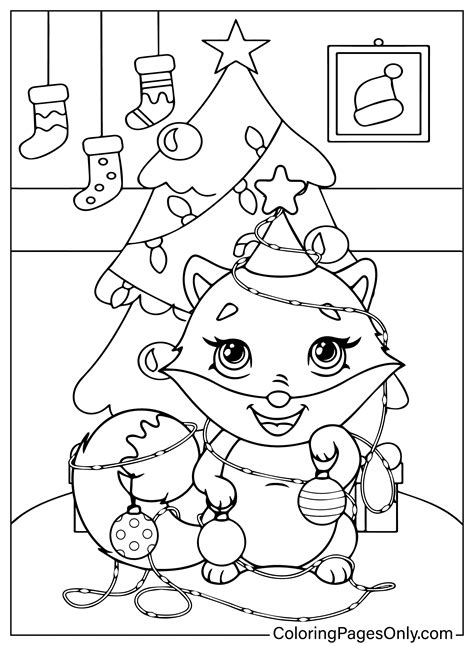 Cute Printable Christmas Coloring Pages