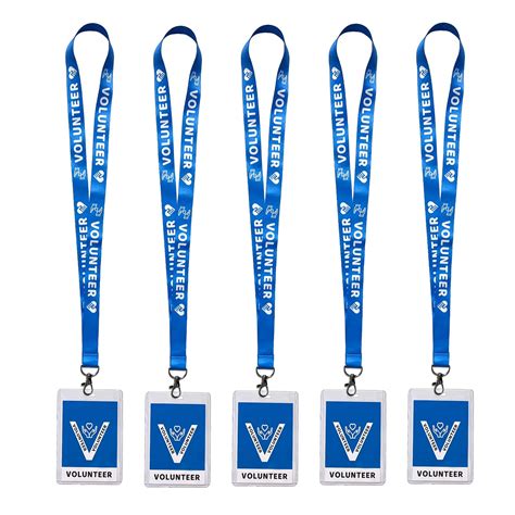 30 Pcs Volunteer Lanyards with ID Badges, Volunteer Identified Pass ...
