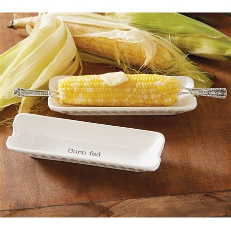 Ceramic Corn Dishes-Set of 4 | Corn dishes, Mud pie dishes, Mud pie kitchen