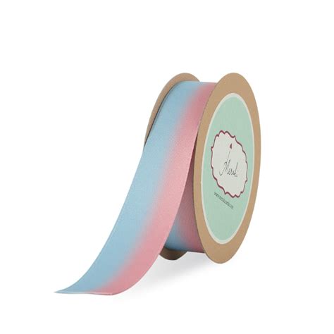 Ribbons | Double-face shaded ribbon (Baby Blue and Baby Pink) – The ...