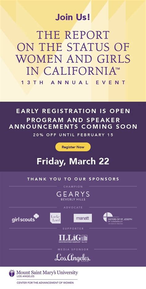 Join Us For The Report On The Status Of Women And Girls