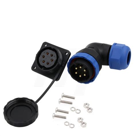 HangTon HE29 6 Pin 25A Waterproof Connector Quick Release Male Female ...