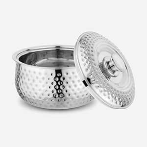 Buy Prabha Stainless Steel Belito Casserole 3000ml - Chapati Container ...