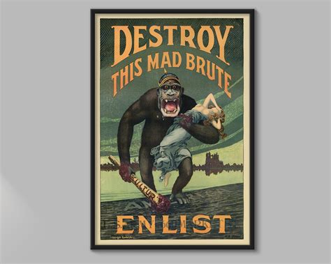 Destroy this Mad Brute WWI Poster sold by Dearat Has joinethgame | SKU ...