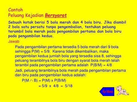Contoh Soal Peluang Kejadian Bersyarat