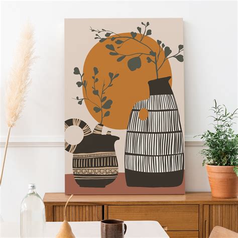 Boho and Chic Art Canvas Gallery Wrap Painting | Eclectic Modern Art T ...
