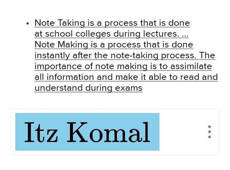 what is difference between note making and note? - Brainly.in