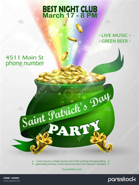 وکتور قالب طراحی پوستر روز سنت پاتریک 1346803