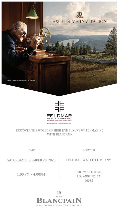 Blancpain Horology Hour Event | Feldmar Watch Co.
