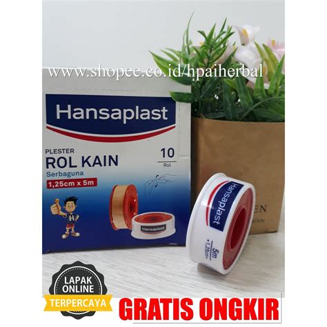 Jual HANSAPLAST Roll Kain 5 meter / HANSAPLAST PLESTER ROLL KAIN 1.25 ...