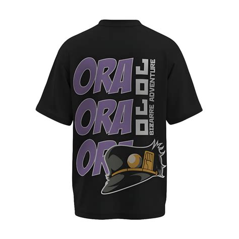 Black Oversized T-shirt - JoJo's Bizzare Adventure "Jotaro Kujo ...