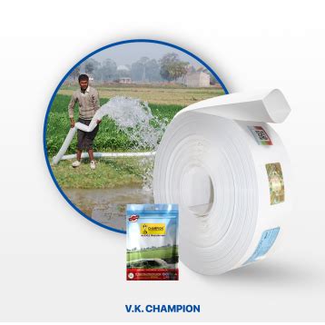 V.K.Champion HDPE Laminated Woven Lay Flat Tube (60 Meter)