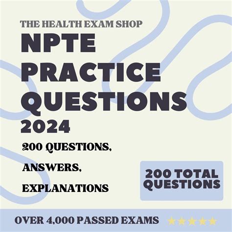 200 Questions for the NPTE 2024 Exam With Answers & Explanations - Etsy