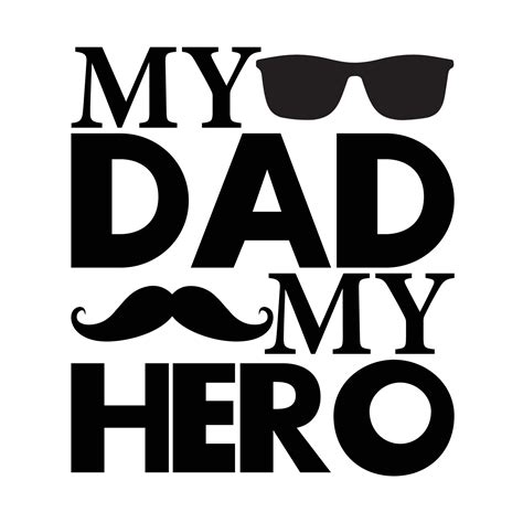 My dad my hero, Father's day shirt print template, Typography design ...