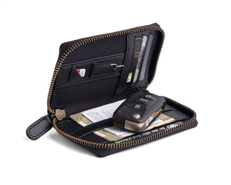 Compact Zipper Wallet - BLACK – The Leather Chef