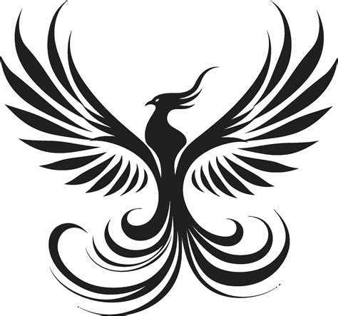 Flaming Phoenix Symbol Black ic Phoenix Reborn Emblematic 44415889 ...
