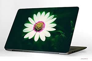 AmazOwls white daisy flower beautiful floral nature laptop skin vinyl ...