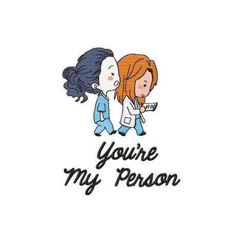 Matriz Grey's Anatomy You're My Person | Elo7 Produtos Especiais