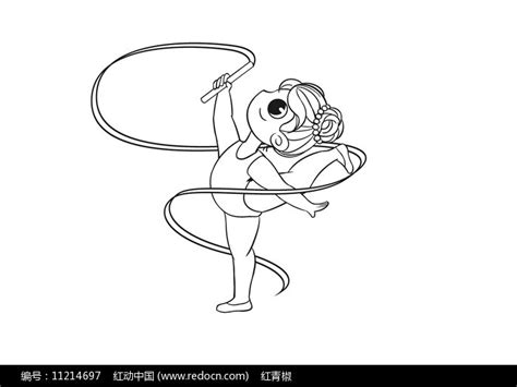 体操简笔画 的图像结果