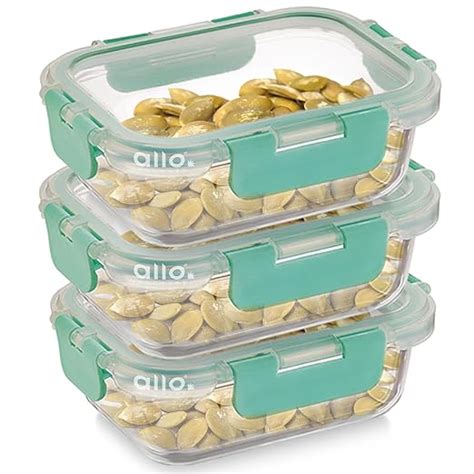 Buy Allo Food Safe Glass Containers with Lids, Microwave Safe ...