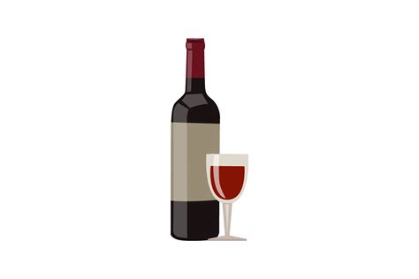 Red Wine Alcoholic Drink and Glass Vecto Graphic by pch.vector ...
