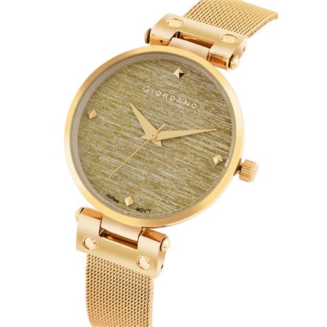 Buy Giordano Women Gold Round Dial Analog Stylish Watch Online