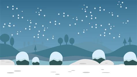 January Winter Scene Clip Art