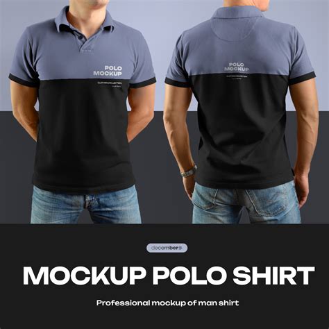 Black Polo Shirt Template Psd
