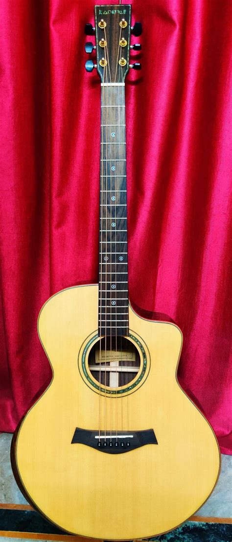 Kadence Acoustica Series 39" Cutaway Solid Wood Acoustic Guitar With ...