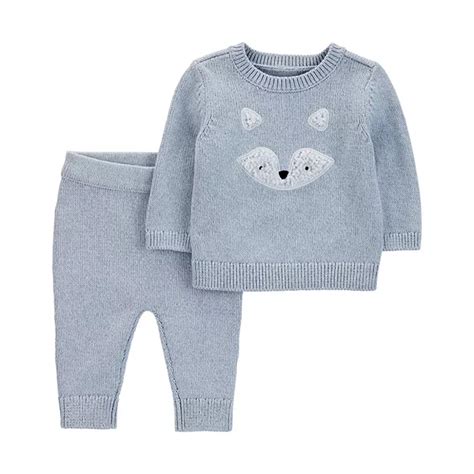 Baby Boy Carter's 2-pc. Fox Pullover Sweater & Jogger Pants Set