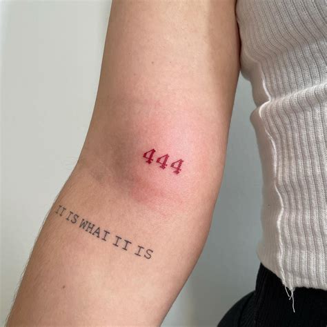 21 Lucky 444 Tattoo - Small Tattoos & Ideas