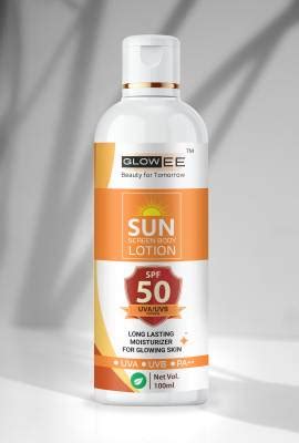 Glowee Sunscreen Lotion SPF50 PA+++ For Indian Skin, With Turmeric ...