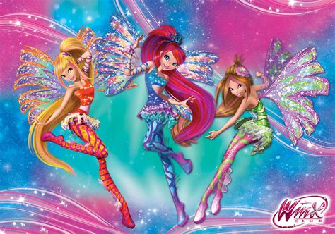 Fondo de pantalla Bloom, Stella y Flora Sirenix 3D - Winx Club All