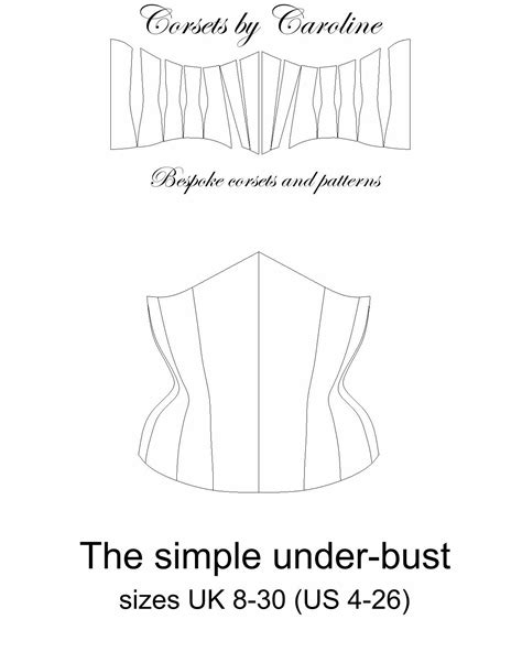 Simple Under-bust Corset Pattern | 9 Different Shapes