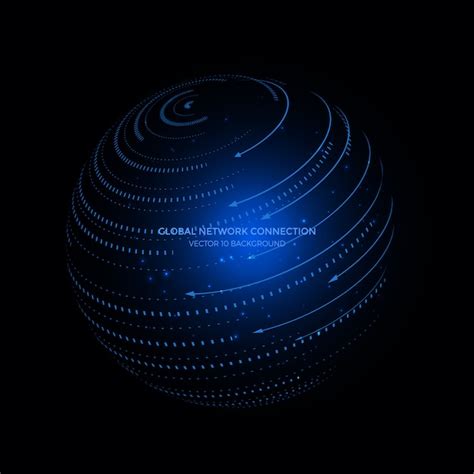 Connection lines around earth globe background, communication ...