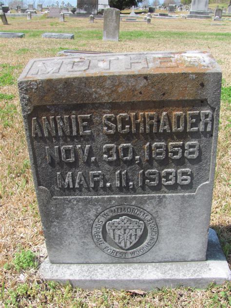 Annie Schrader (1858-1936) - Find a Grave Memorial