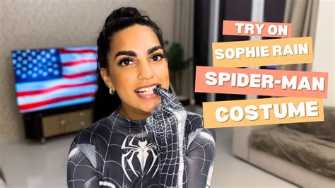 TRY ON HAUL- Sophie Rain SpiderMan Costume - Tight fit!! - YouTube