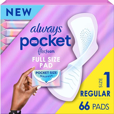 Amazon.com: Always Pocket Feminine Pads with FlexFoam, Size 1, Regular ...