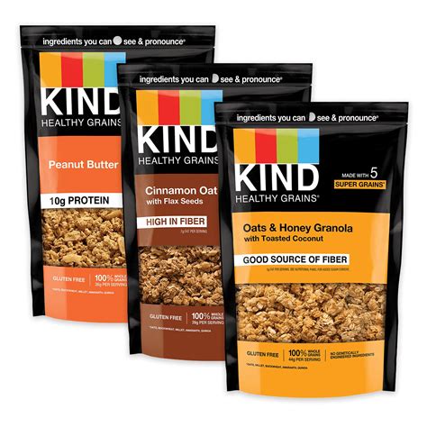 Brandclub - KIND Healthy Grains Granola, Variety Pack, Peanut Butter ...