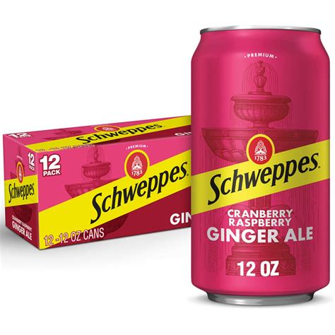 Schweppes Cranberry Raspberry Ginger Ale (12 fl oz) Delivery or Pickup ...