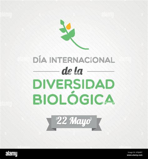International Day For Biological Diversity in Spanish. May 22. Vector ...