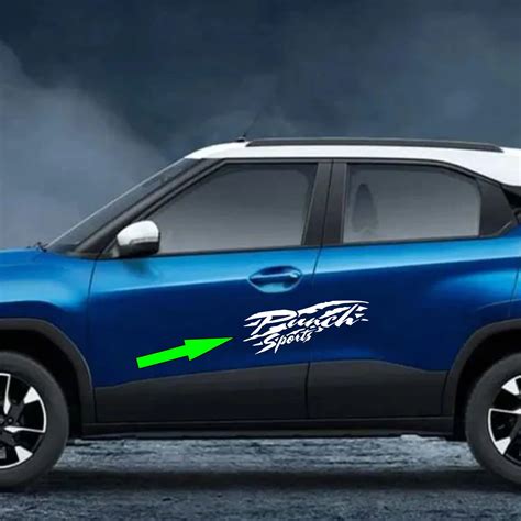 CarMetics Punch Sports sticker for Tata Punch cars Light coloured cars ...