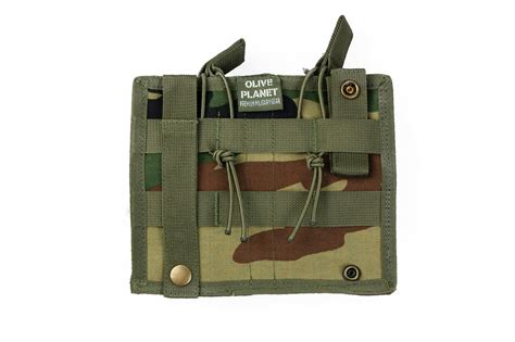 MOLLE Double Magazine Pouch | Open Top Bungee Closure | Camo – Olive Planet