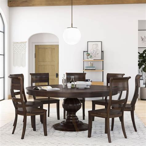Stylish Round Dining Table Set for 6 with Chairs – Perfect for Family ...
