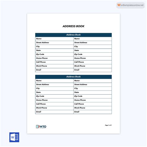 20 Free Address Book Templates + DIY Guide